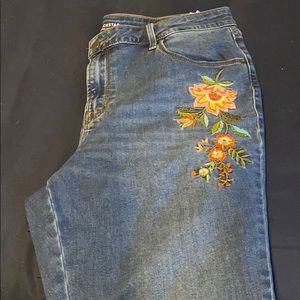 Old Navy Floral Rockstar Jeans